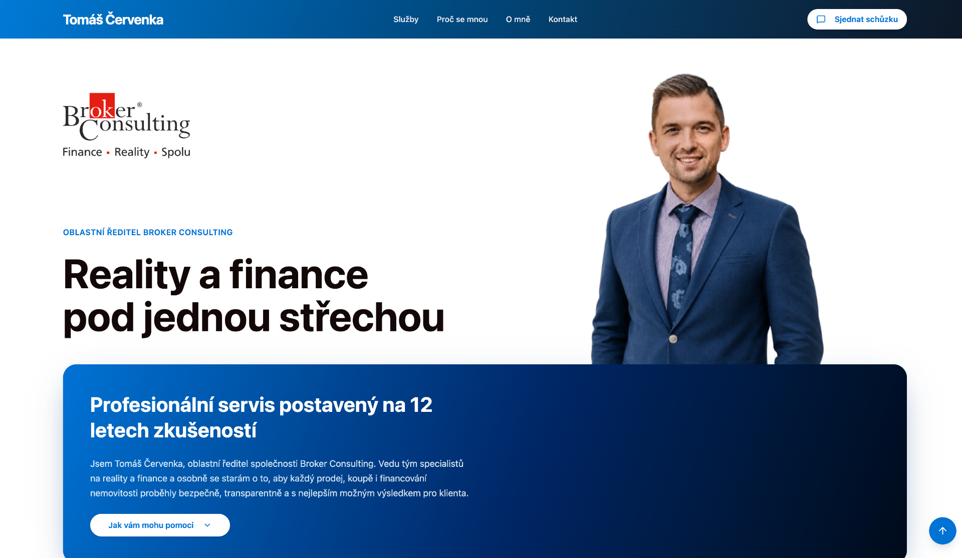 Ukázka webu Tomáš Červenka – Broker Consulting